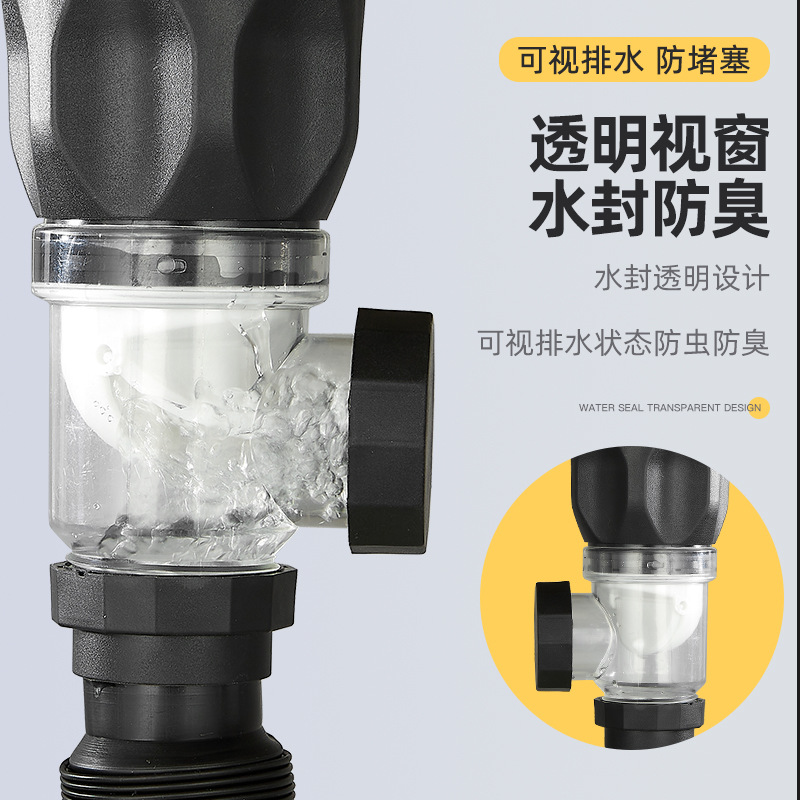 Baño lavabo antiodor drenaje general lavabo drenaje baño lavabo acero inoxidable conjunto de drenaje