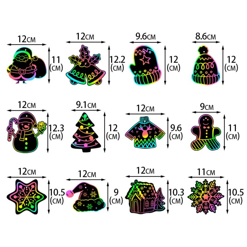 Nuevos productos de Navidad dibujo de raspado tarjetas de raspado DIY artículos de Navidad niños dibujos de raspado fiestas de invierno colgantes
