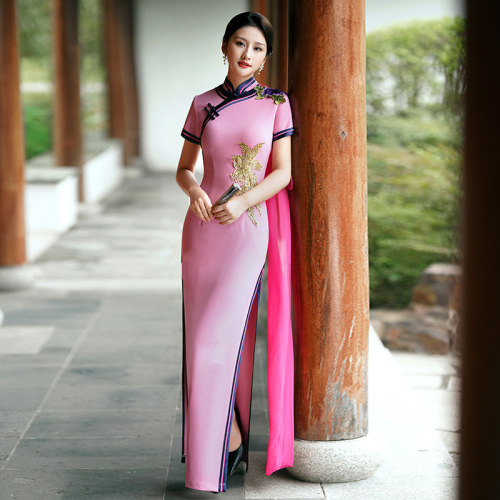 Shows fashionable Chinese  Dresses cheongsam oriental Qipao etiquette cheongsam team mentor temperament elegant cheongsam dress form