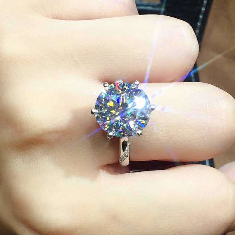 Fashion Solid Color Copper Inlay Zircon Rings 1 Piece