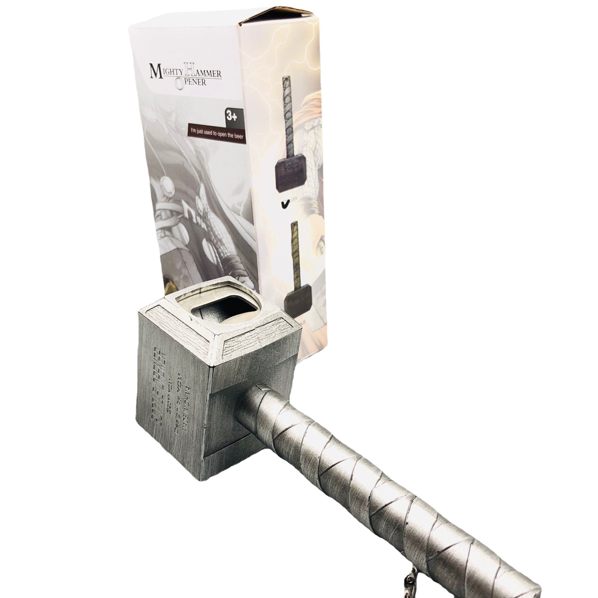 Nuevo embalaje de caja de color creativo Thor martillo abrebotellas personalidad martillo cerveza abrebotellas necesidades diarias