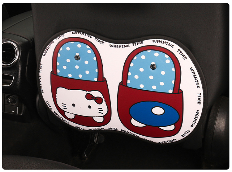Car Anti-Kick Pad Short Slippers Bow Kt Car Seat Back Anti-Fouling Kidsren's Cartoon Anti-Kick Pad Car Anti-Dirty