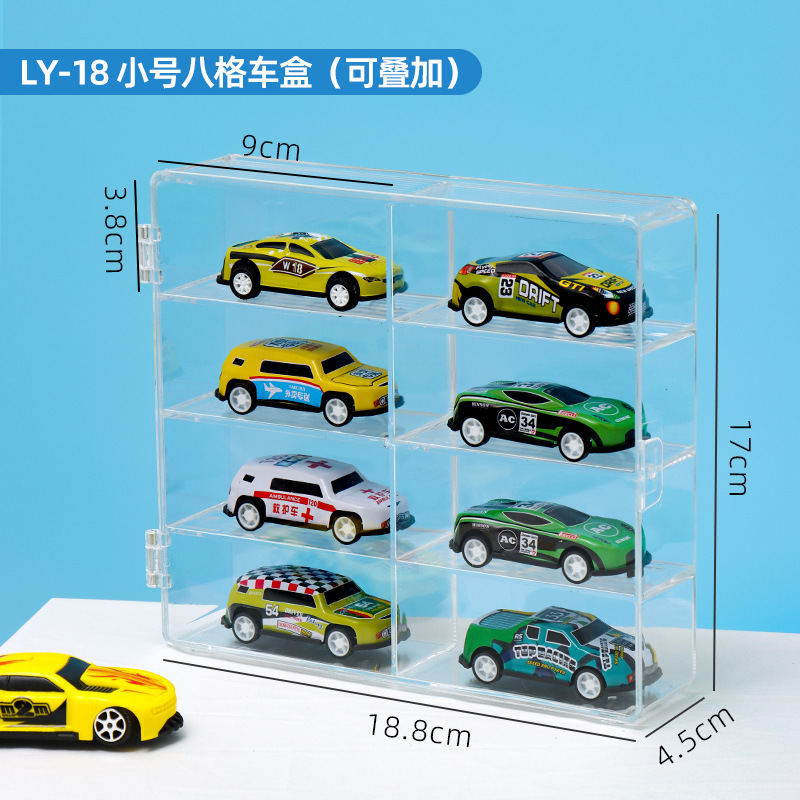 合金おもちゃの車の収納ラック Domeka Hot Wheels パーキングスペースディスプレイラック透明アクリル収納ラック|undefined