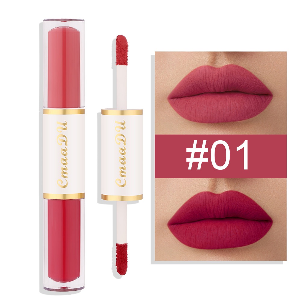 Check it out! Link Disclaimer - Exclusive for Foreign trade :CmaaDu Double-head Lipstick Long-lasting Lip Gloss undefined