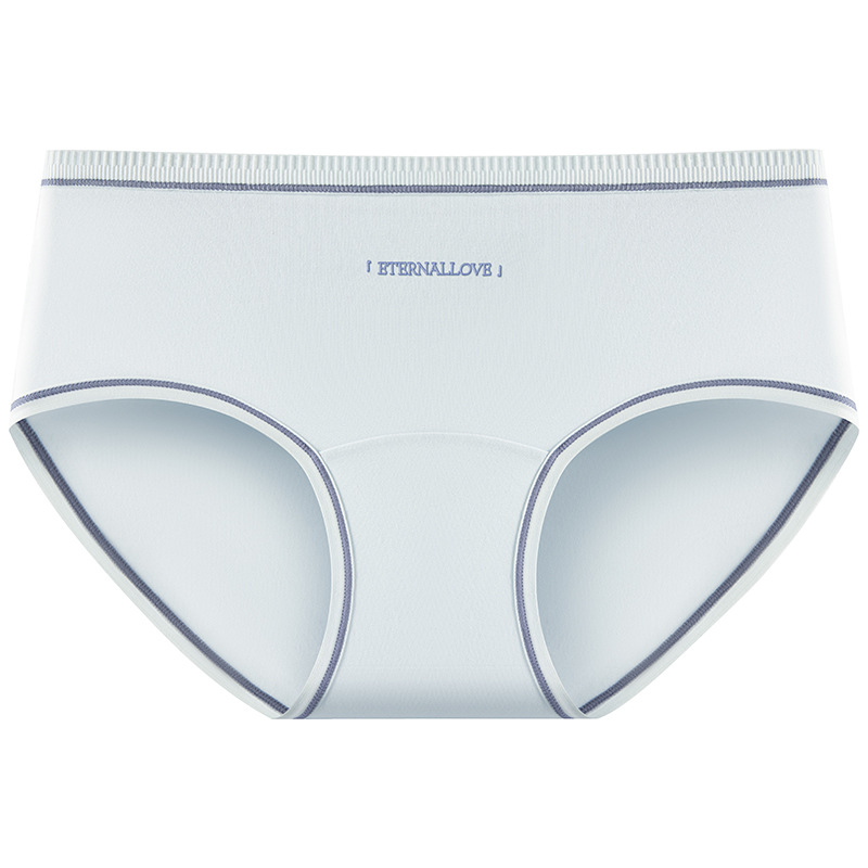 Ropa interior de mujer calzoncillos sin costuras de entrepierna antibacteriana de algodón puro primavera y verano nueva ropa interior de cintura media de algodón para bebés de clase A para niñas