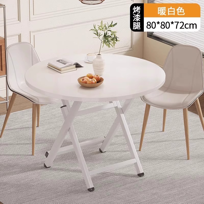 Mesa de comedor plegable, mesa redonda simple, mesa de alquiler, mesa portátil al aire libre, mesa de comedor cuadrada