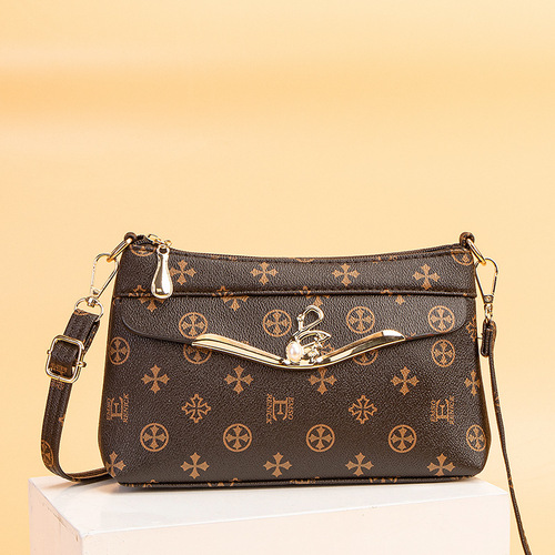 Mid-aged mother crossbody bag trendy new lady phone bag versatile elderly buy menu shoulder soft leather small bag