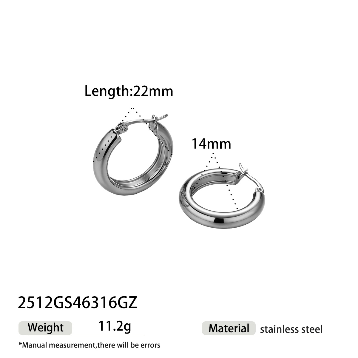 Taina europa y americana pendientes de acero inoxidable nicho de alta calidad estilo anillo personalidad oro y plata de doble color joyas de acero de titanio