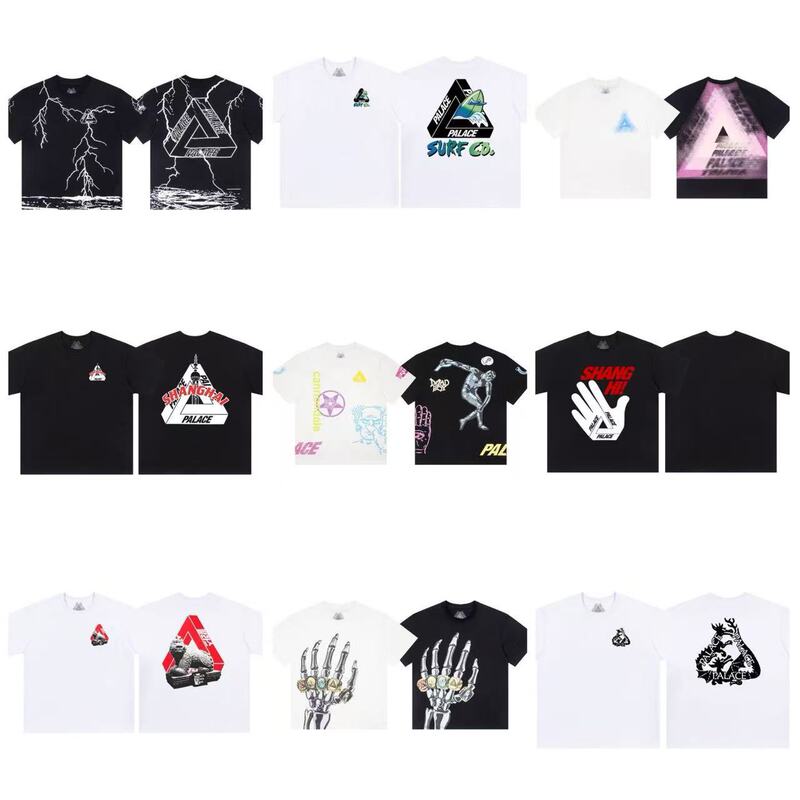 26S Cross-Border New Product Palace British Fashion Brand Triangle Print Loose Round Neck Short-Sleeved T-Shirt for Men and Women in Stock 26S Cross-Border New Product Palace British Fashion Brand Triangle Print Loose Round Neck Short-Sleeved T-Shirt for Men and Women in Stock