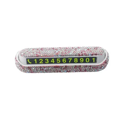 Nömrəli dayanma kartı with Diamonds, High-End Hidden Creative - pink-white-diamond
