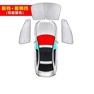 Windshield, Sun shade - double-sided-silver-front-windshield-and-front-side-windows