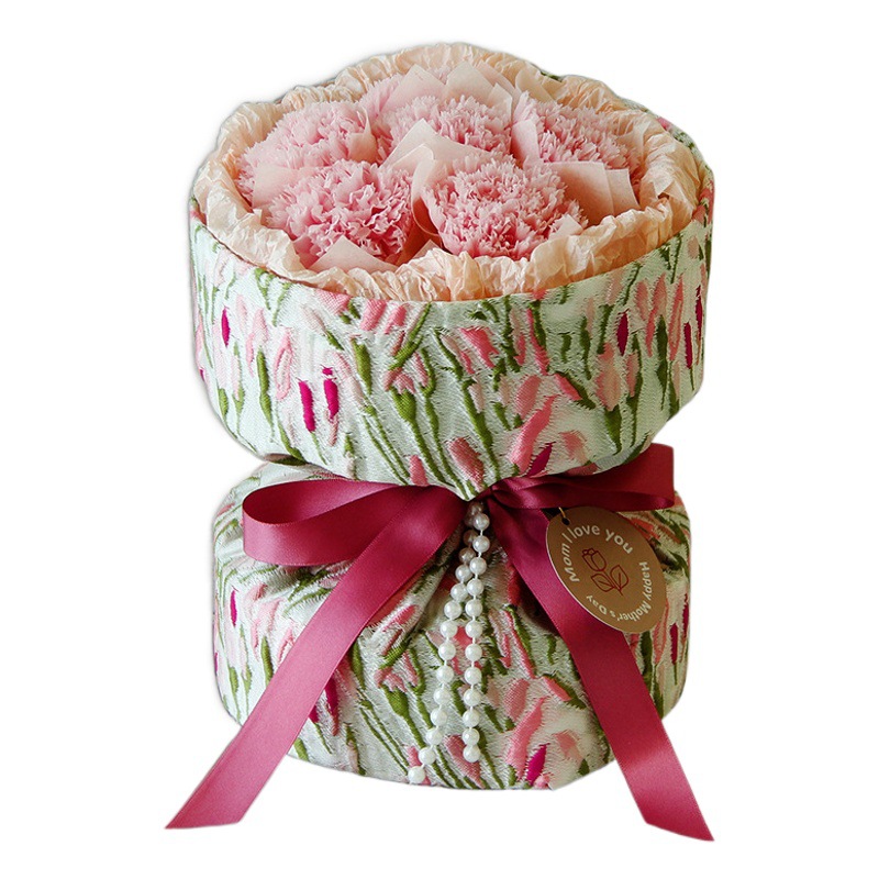 Flores preservadas, ramo de claveles rosas para el Día de la Madre, regalo al por mayor, flores reales, perlas, flores secas, regalo para mamá, regalo de cumpleaños