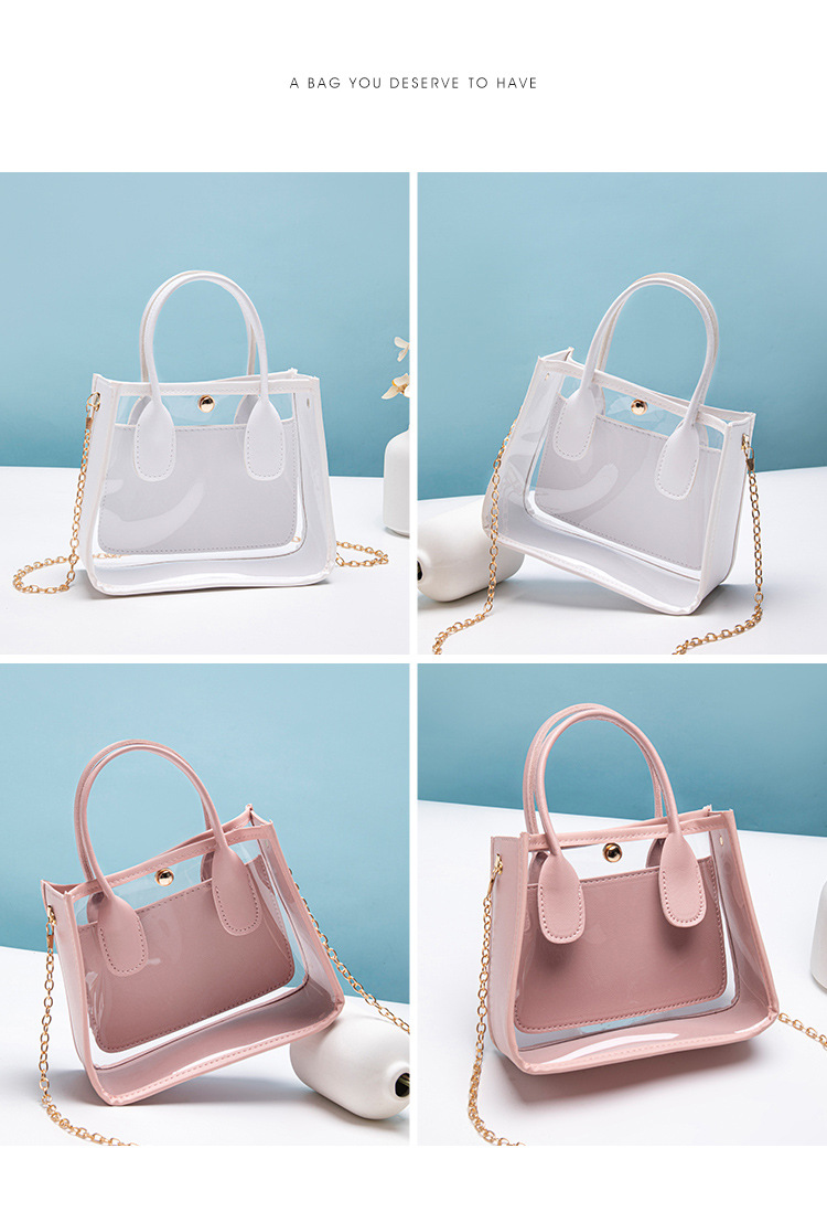 Mujeres Medio PVC Color Sólido Ropa De Calle Cuadrado Hebilla Magnética Bolso Bandolera display picture 12