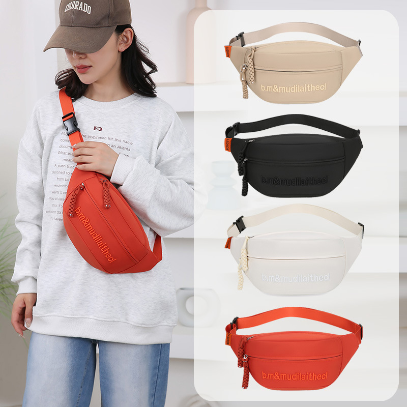 Bolso pequeño de lona casual para mujer 2024 nuevo bolso de mensajero de verano de moda bolso de pecho deportivo bolso de tela de todo fósforo riñonera para mujer