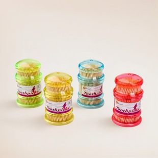 Longyan Zhongyang Disposable Single and Double Toothpicks Double Tip Barrel Department Store Source Wholesale