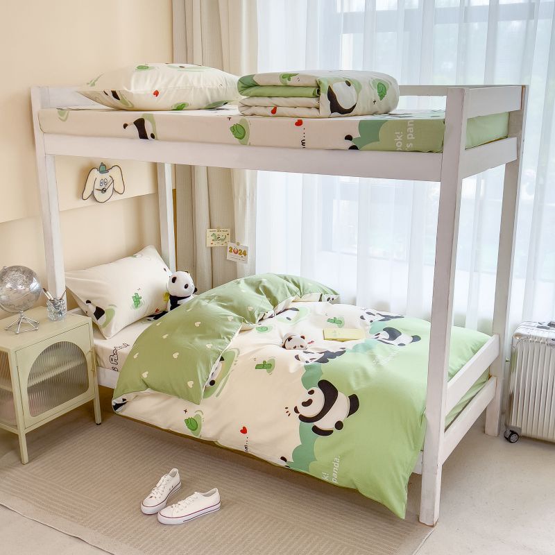 Dormitorio de estudiantes traje de tres piezas de algodón puro 2025 nueva ropa de cama sábana funda edredón funda universal para todas las estaciones