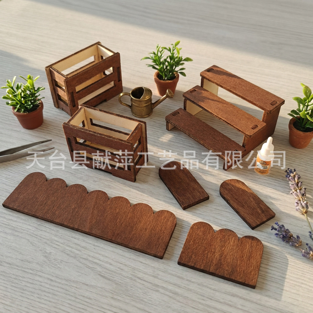 1:12 比例玩具屋屋顶瓦片迷你鱼鳞木制微型屋顶玩偶屋DIY微型景观