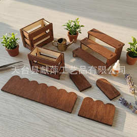 1:12 比例玩具屋屋顶瓦片迷你鱼鳞木制微型屋顶玩偶屋DIY微型景观