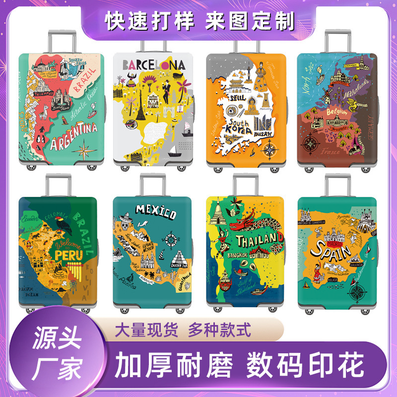 in stock Elastic Thickened Luggage Case Wholesale Amazon Printing Protective Case Suitcase Dust Cover to Customize in stock Elastic Thickened Luggage Case Wholesale Amazon Printing Protective Case Suitcase Dust Cover to Customize