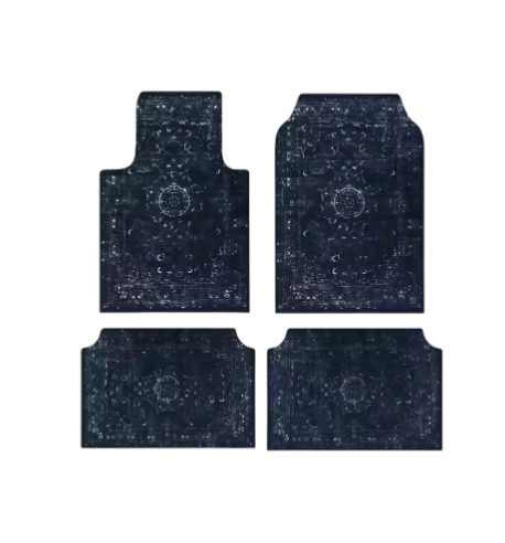 Temu Label Cross-Border Bohemian Style Foot Mats for Home Use, Dirt-Resistant and Non-Slip, Four-Piece Set, Car Floor Mats Available for Dropshipping