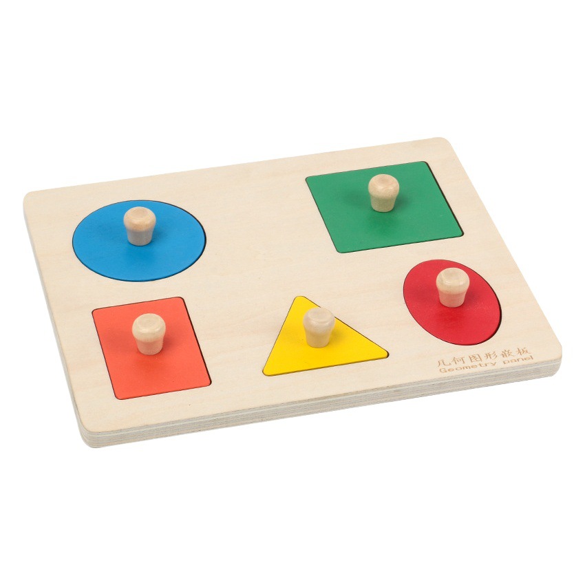 Figura geométrica de los niños panel forma color iluminación cognitiva material didáctico a juego rompecabezas madera educación temprana juguetes educativos
