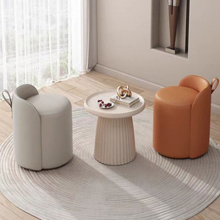 Internet Celebrity Ins Makeup Stool Can Rotate Accessible Luxury Home Bedroom Dressing Stool Balcony Leisure Tea Table Stool