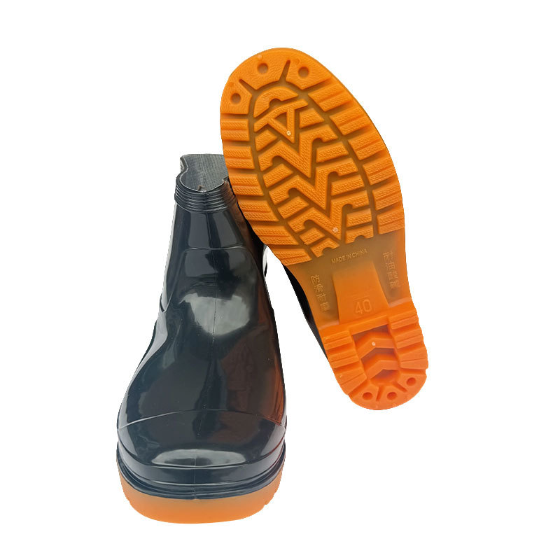 Zapatos de lluvia de protección laboral para hombres y mujeres, botas de lluvia de barril corto y alto, zapatos impermeables, zapatos antideslizantes y resistentes al desgaste, zapatos plásticos
