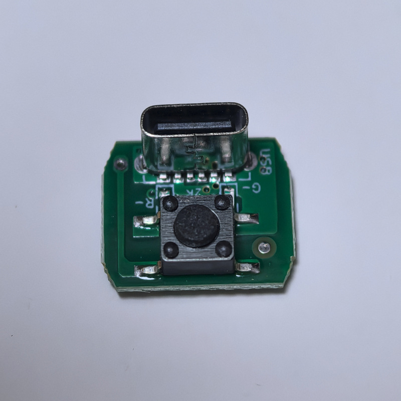 一节电池3.7~4.2v手电筒驱动板3~5瓦led通用typec充电口三档调光