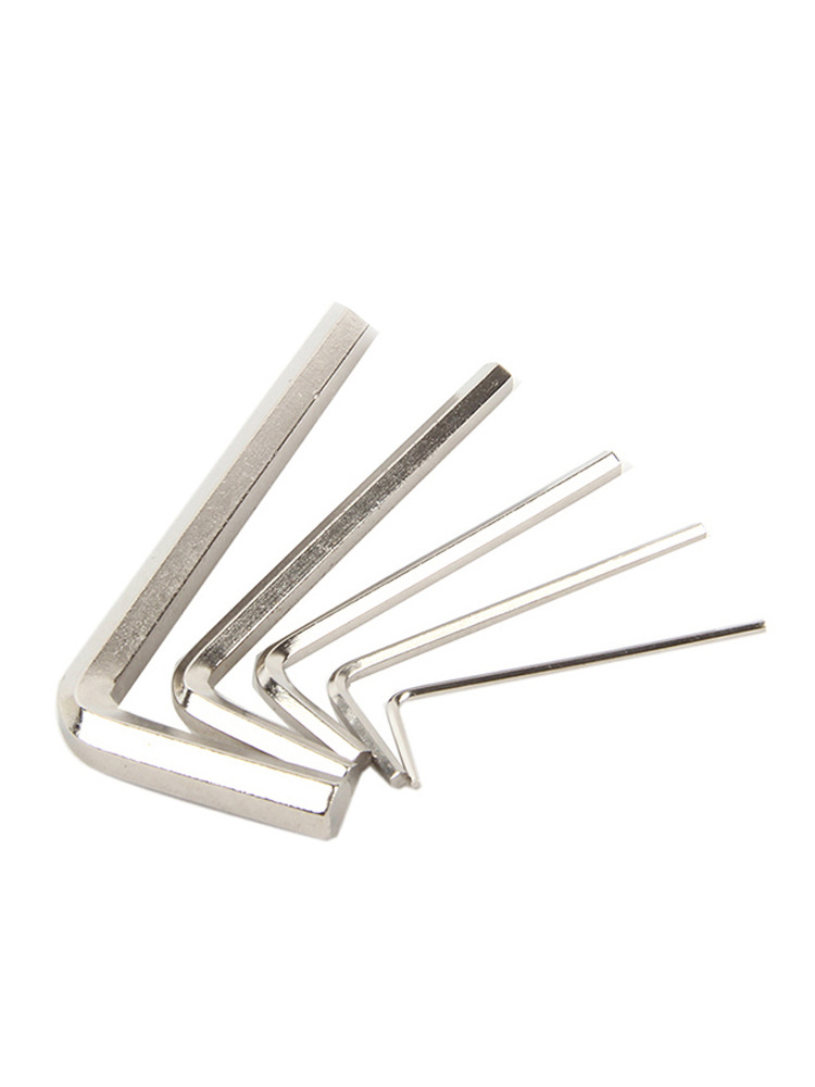 L-shaped hex wrench 1.5 2 2.5 3 4 5mm 3D printer wrench accessory Silver hardened
