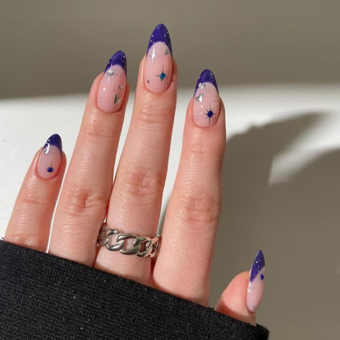 New cross-border hot-selling high-grade nail pieces French rhinestone small star line small steel ball wear nail pieces wholesale New cross-border hot-selling high-grade nail pieces French rhinestone small star line small steel ball wear nail pieces wholesale