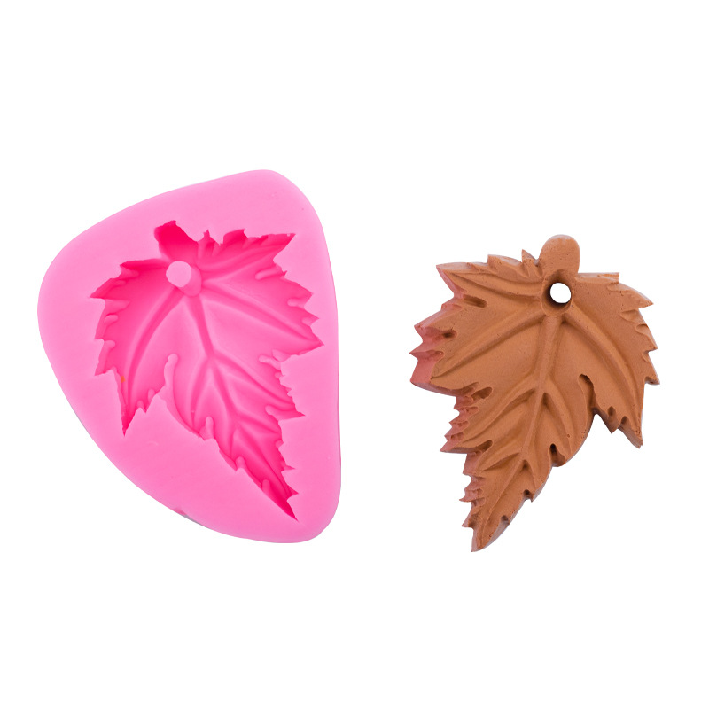 Molde de Silicona para Colgantes de Resina con Forma de Hoja de Arce, Decorativo, para Auto y Aromaterapia