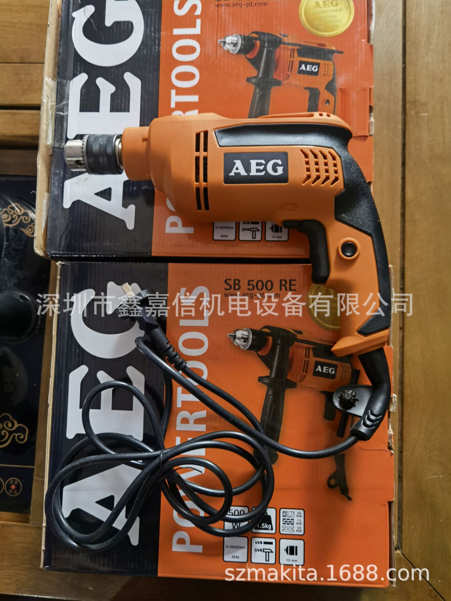 现货批发德国 AEG 冲击电钻 SB500RE