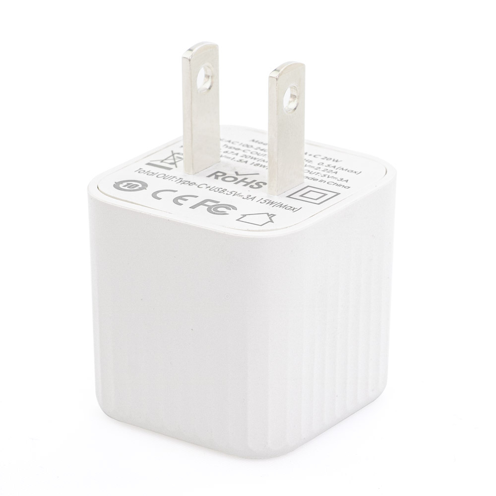 PD20W快充 适用苹果12/13手机充电器 USB+TYPE C QC3.0快充墙插