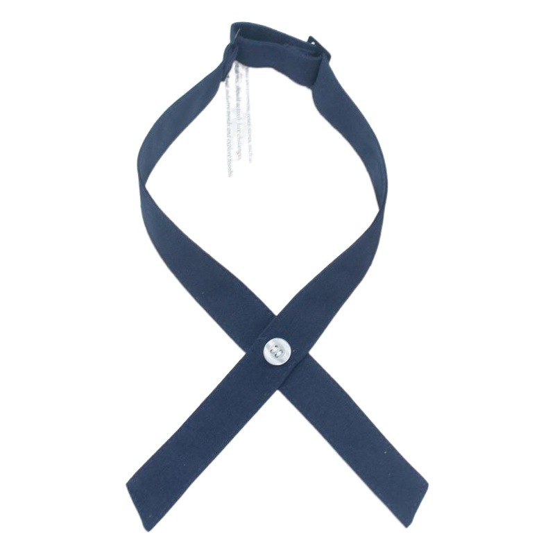 Fábrica en stock color sólido Delgado Cruz pajarita mujer camisa hebilla tailandés escuela uniforme Colegio estilo Cruz JK pajarita collar flor