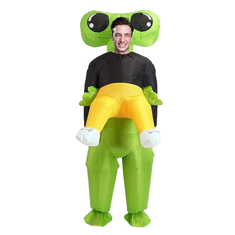 Disfraz de Halloween para bromas transfronterizas, divertido disfraz de fantasma verde de Amazon, disfraz inflable de alienígena.