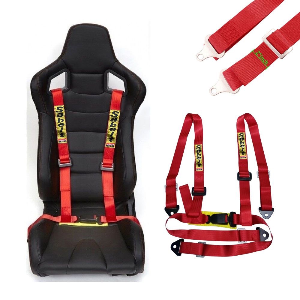 Car Modification 2inch Four-Point Sabeit Safety Belt Suitable for Car Jdm Modification Racing Style Safety Belt