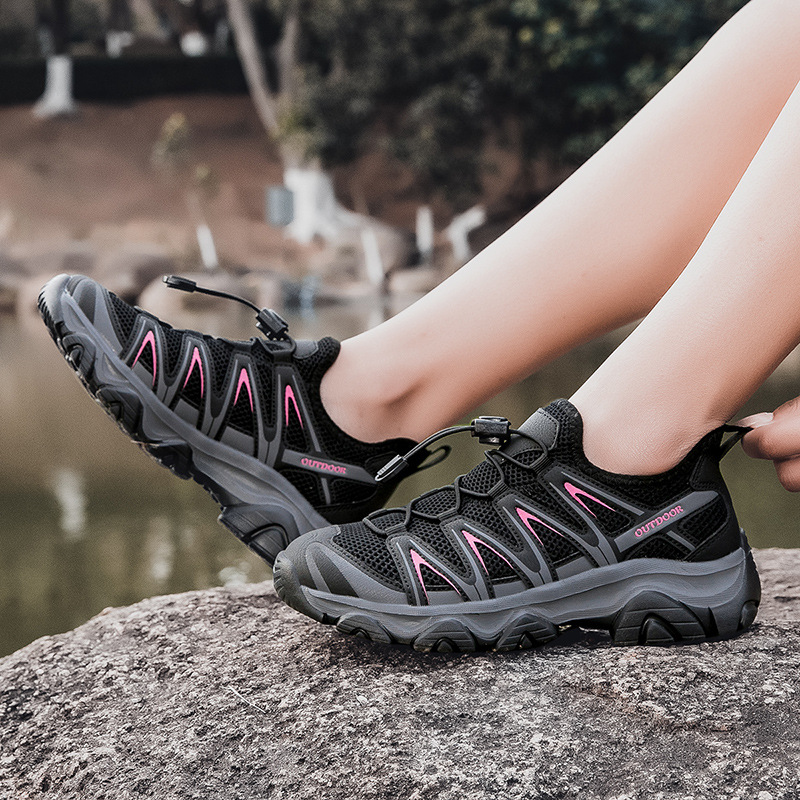 2024 verano nuevo deportes casuales transpirables de moda malla pareja zapatos de senderismo image 3