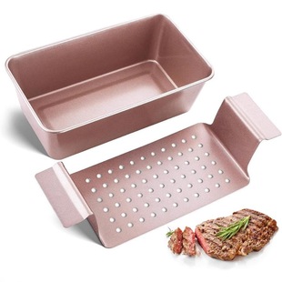 Foreign Trade Wholesale Supply of Meat Toast Box Two-Piece Set with Handle Carbon Steel Non-Stick Baked Bread Meat Pie Steak Plate Baking