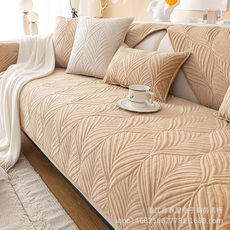 工厂直销冬季毛绒沙发垫北欧简约沙发坐垫防滑套罩靠背扶手巾批发