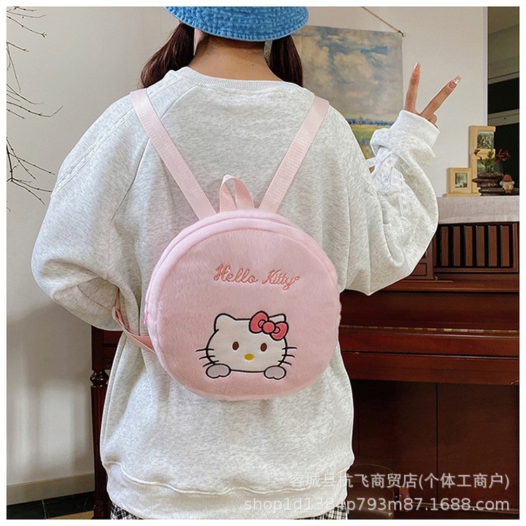 メーカー卸売ベルベットバッグ玩具クロミ斜めショルダーバッグいちご熊ぬいぐるみ日系ハンドバッグサンリオ|undefined