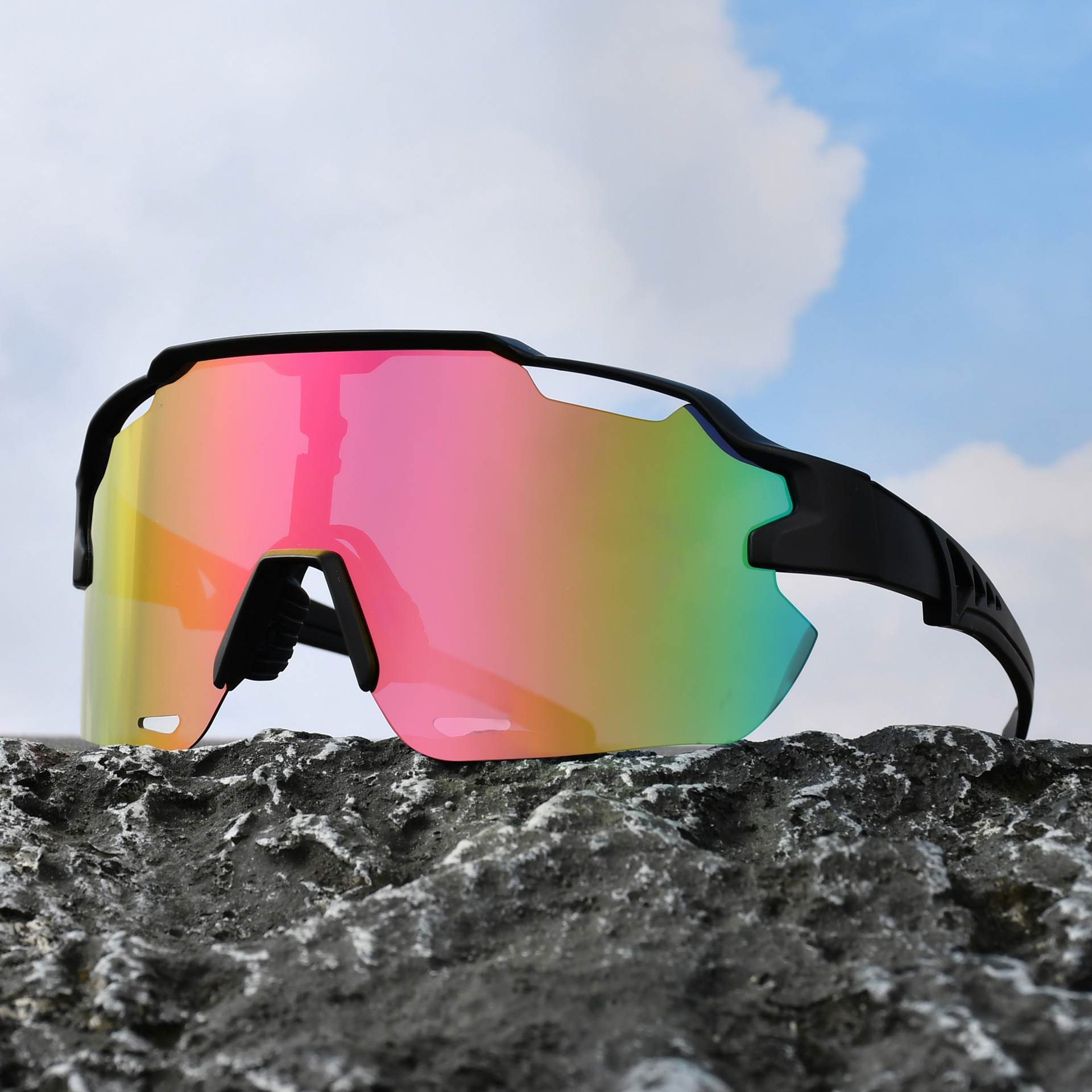 블랙 프레임 블랙 다리 꼬리 진정한 핑크