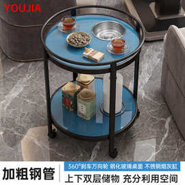 【跨境】现货麻将边几茶水架茶几摆件加厚棋牌室置物架角几小茶几