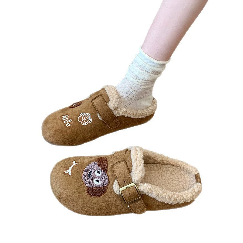 2025 супер горячая новая модель:Slip-on, толстоподошвенные Birkenstock, женские полуплоские осень-зима плюс бархат
