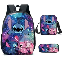 Cartoon backpack 3‑piece set — backpack, shoulder bag and pencil case, multistyle options