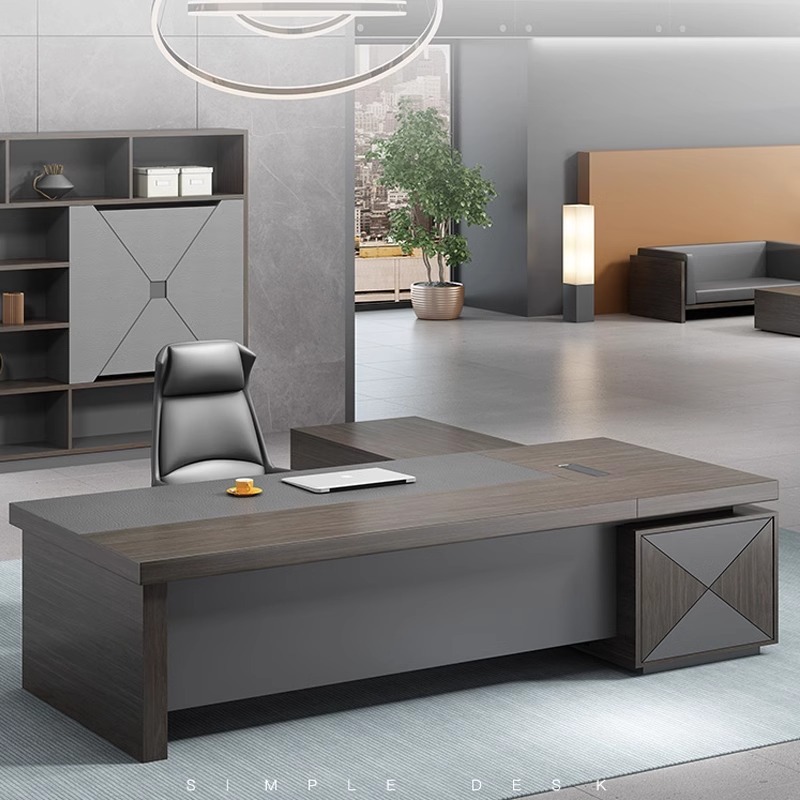 Mesa de oficina simple moderna mesa de oficina silla combinación de presidente mesa de oficina ejecutivo simple mesa de oficina silla de lujo fábrica directa