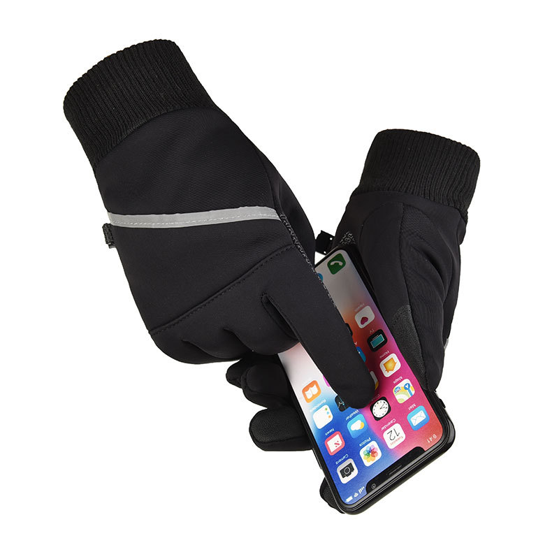 Fleece warm gloves Men's and women's touch screen cycling cold and waterproof outdoor gloves_maomaolike.com
