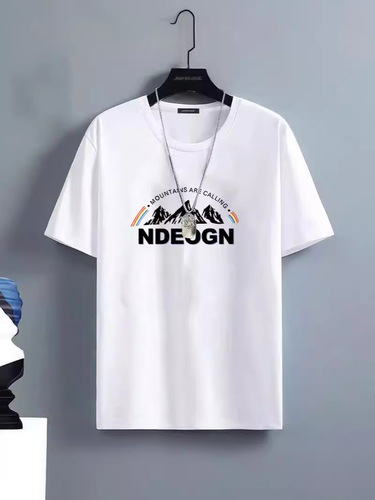 2025 New Ice Silk Trendy T-Shirt Loose Hong Kong Style Printed Crew Neck Short Sleeve T-Shirt for Women Trendy Matchy Ice Cool T-Shirt