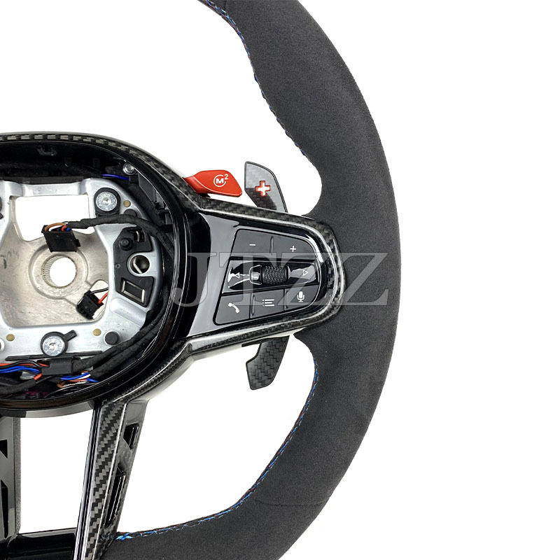 Suitable for BMW G20G30G38M3M5M6 modified new MP leather carbon fiber trim cover paddle steering wheel
