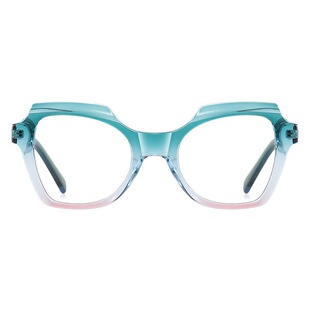 Brazil New Style Flat Mirror 2142 Progressive Rainbow Color Anti-Blue Light Glasses Women's Large Frame ins Style Optical Frame