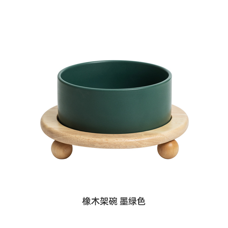 Tazón de cerámica gato tazón de comida para gatos tazón de perro tazón de beber tazón doble tazón de protección cervical suministros para mascotas